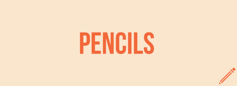 Small website banner showing leading to a page showing our range of Printed Pencils.