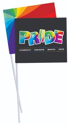 Personalised Pride Paper Hand Held Flag