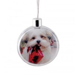 Branded Disc Shaped Christmas Bauble